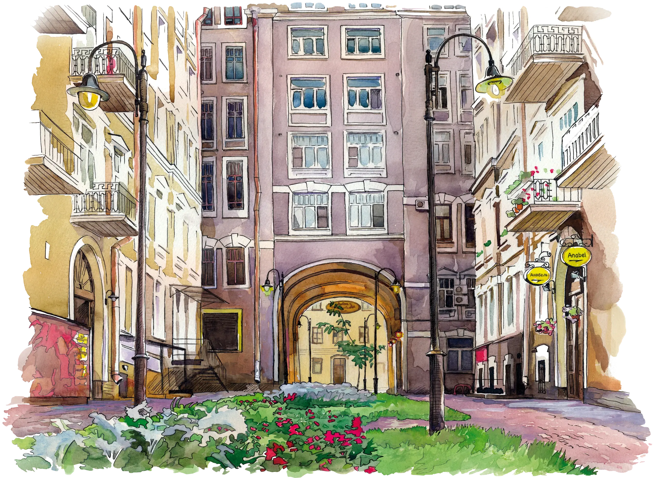Courtyard of the building at 88 Nevsky Prospekt